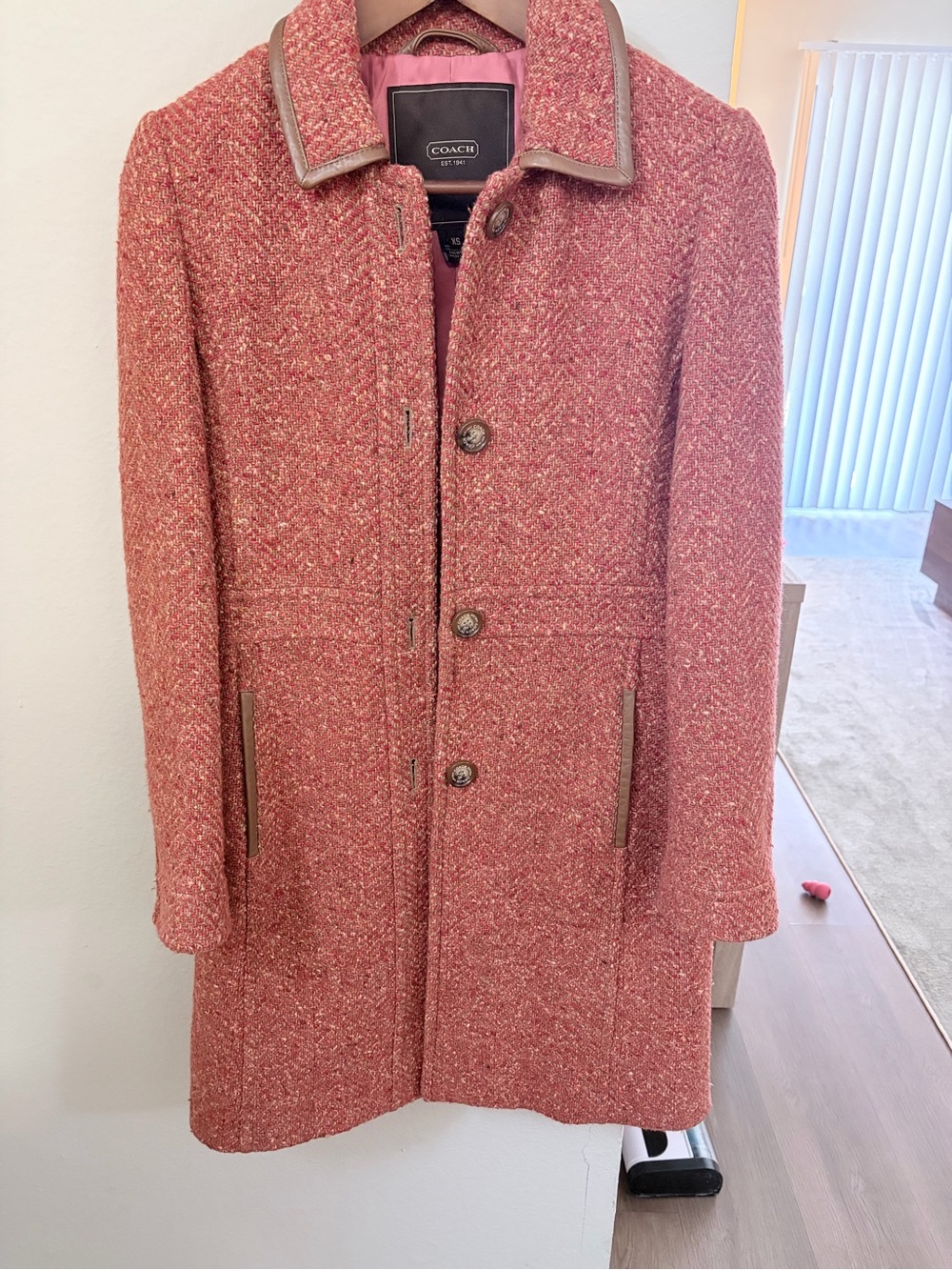 Coach Tweed Wool Coat